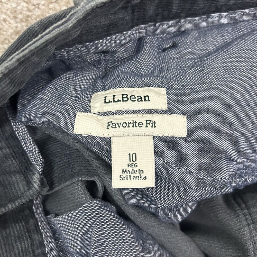 L.L Bean Corduroy Pants Women's‎ Size 10 Regular Straight Leg Favorite Fit Gray - Picture 4 of 10